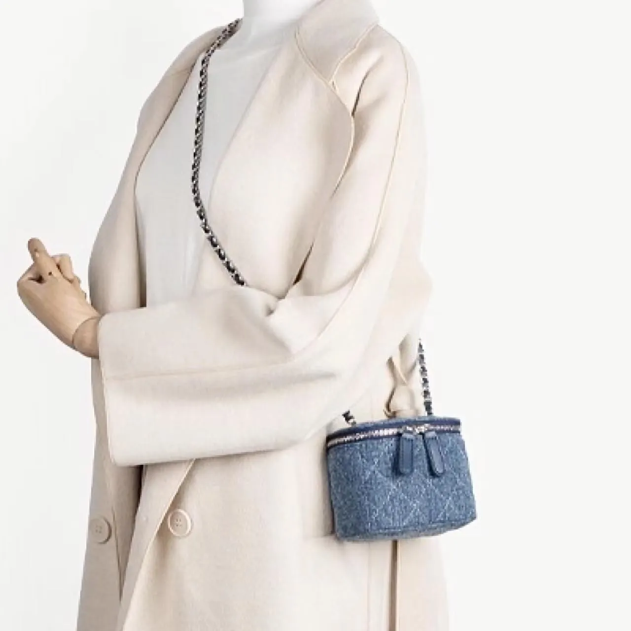 Mini Denim Crossbody Bags for Women Small Vintage Square Box Purse Boho Cross Body Handbags with Chain and Zipper