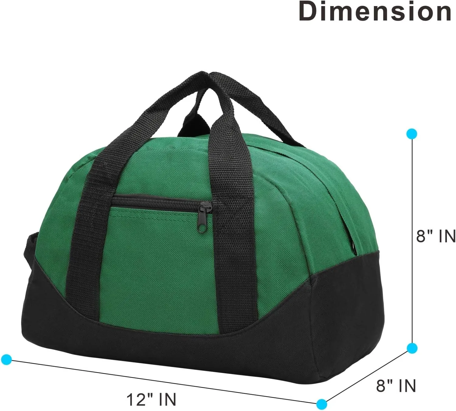 Mini Duffle Bag, 12” Small Sport Travel Carry On Weekender Gym Bag For men and Women