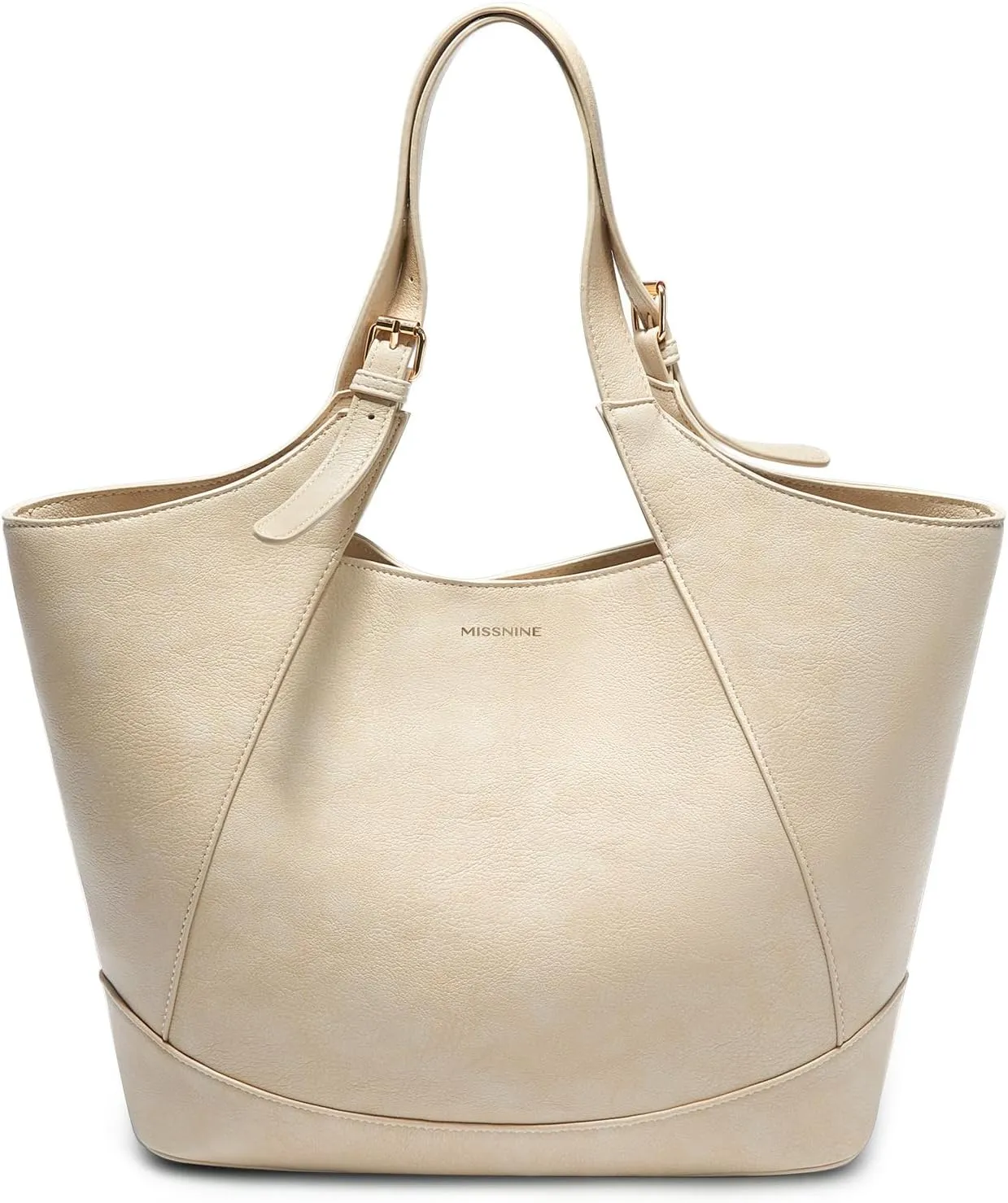 Missnine Large Tote Bag for Women Work, Vegan Leather Purses for Women, Ladies Travel Hobo Handbag with Adjustable Top-handle