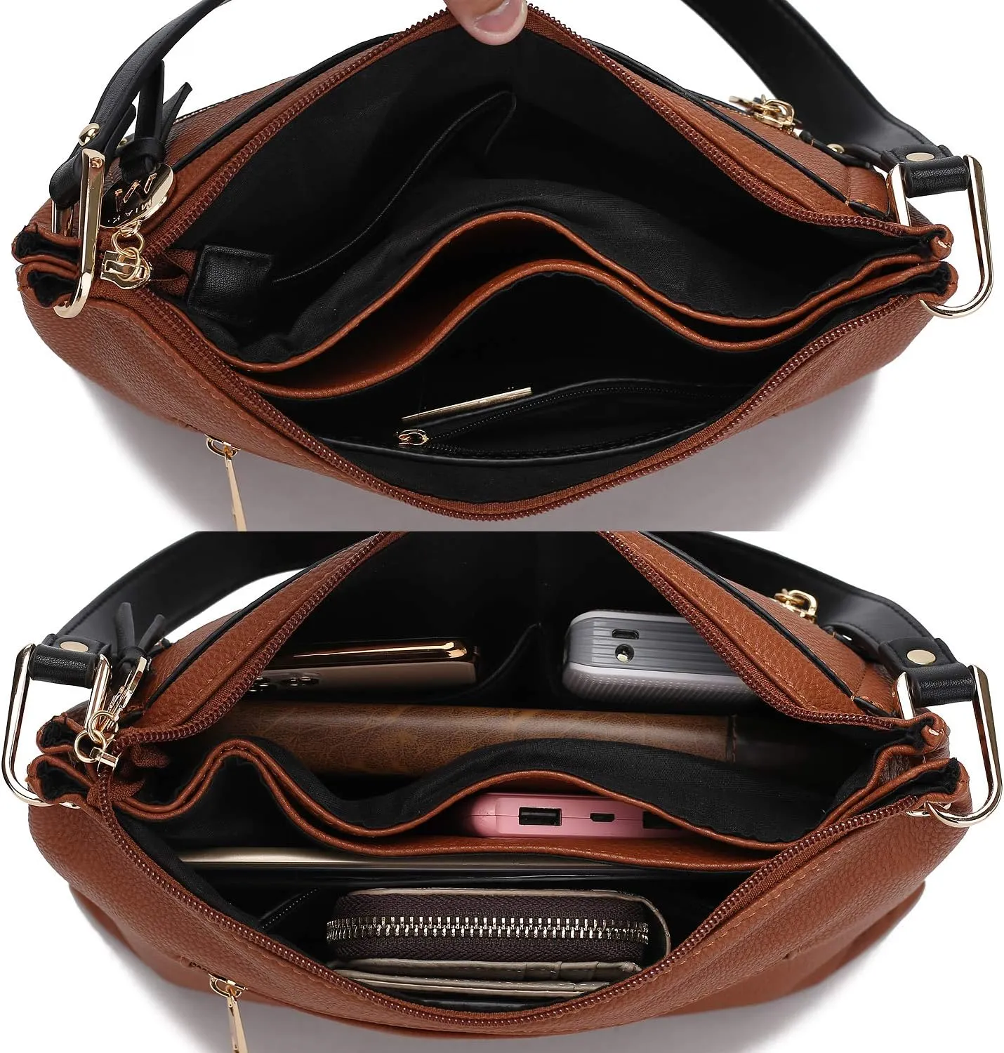 MKF Collection Women's Crossbody Bag, Vegan Leather Shoulder Bag Handbag Crossover Bag Purse by Mia K