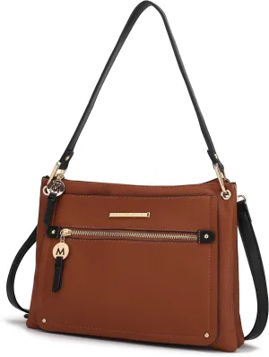 MKF Collection Women's Crossbody Bag, Vegan Leather Shoulder Bag Handbag Crossover Bag Purse by Mia K