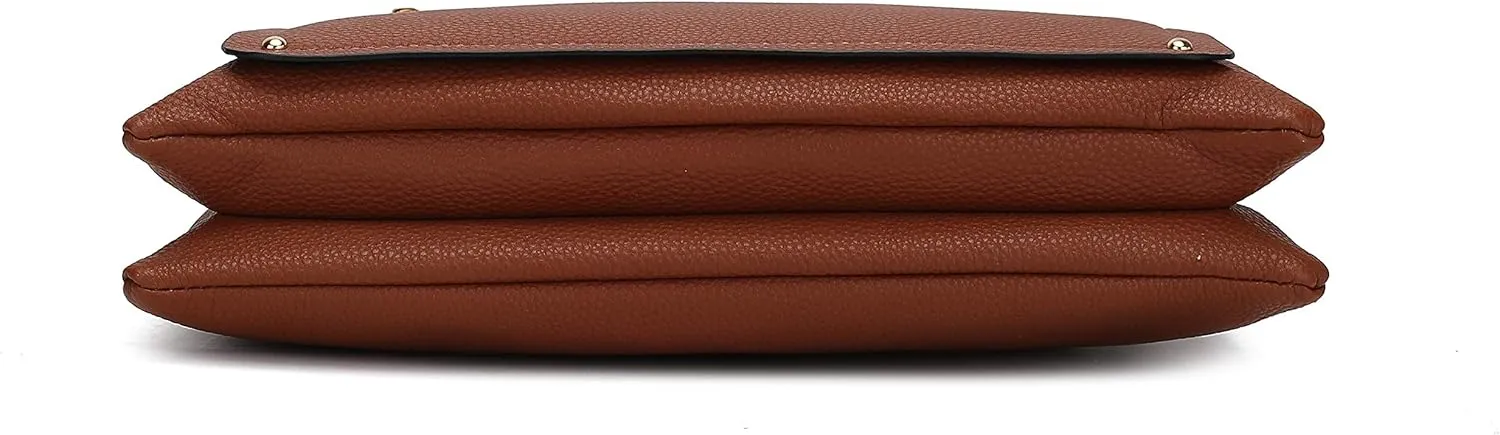 MKF Collection Women's Crossbody Bag, Vegan Leather Shoulder Bag Handbag Crossover Bag Purse by Mia K