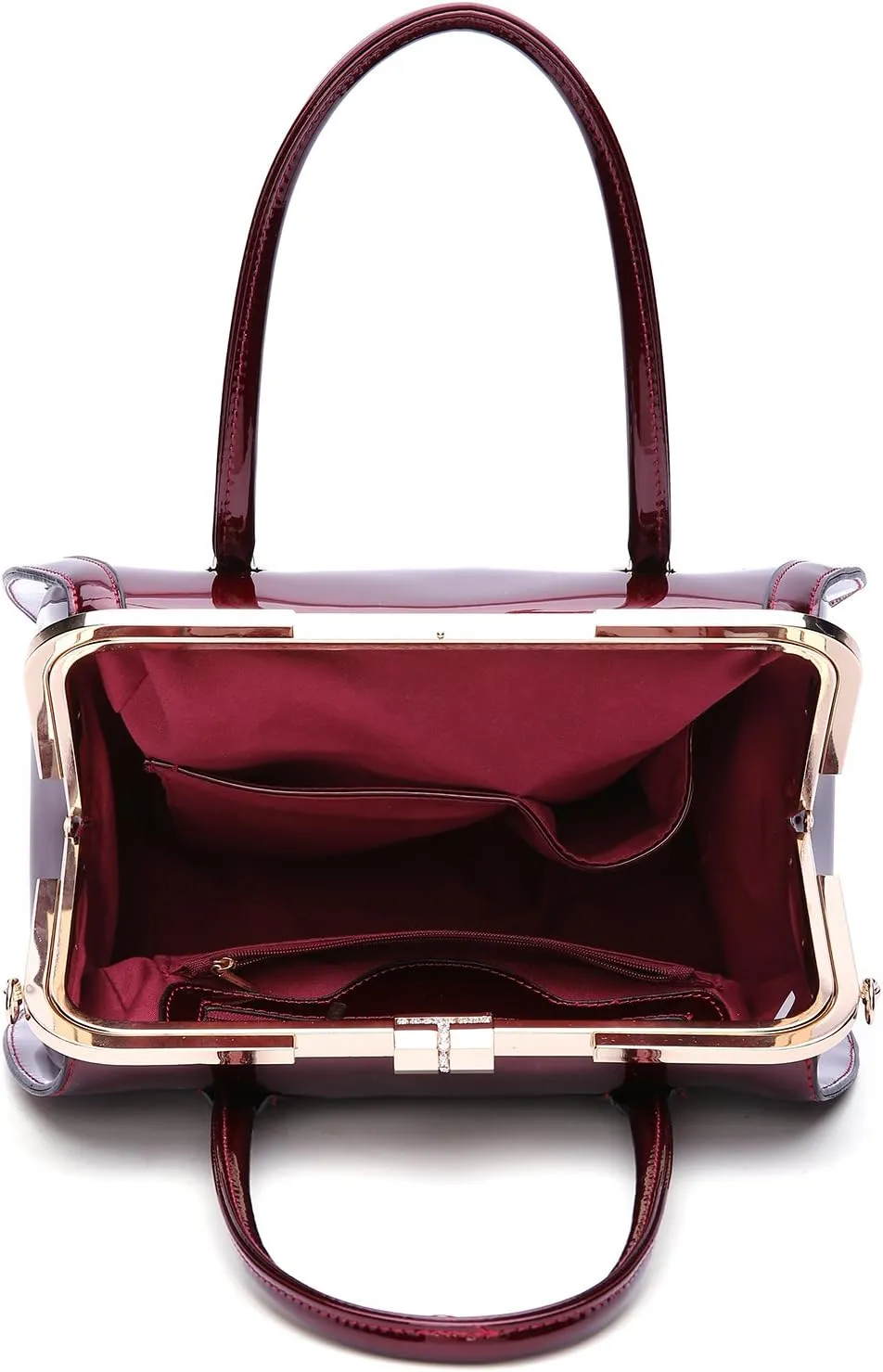 MKF Crossbody Satchel Shoulder Bags for Women - Patent PU Leather Handbag Purse - Marlene Lady Fashion Pocketbook