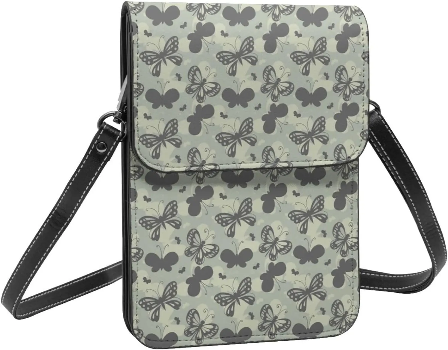 Mmm Fight Womens Crossbody Bags Deer Pattern Phone Bag Wallet Purses Adjustable Strap