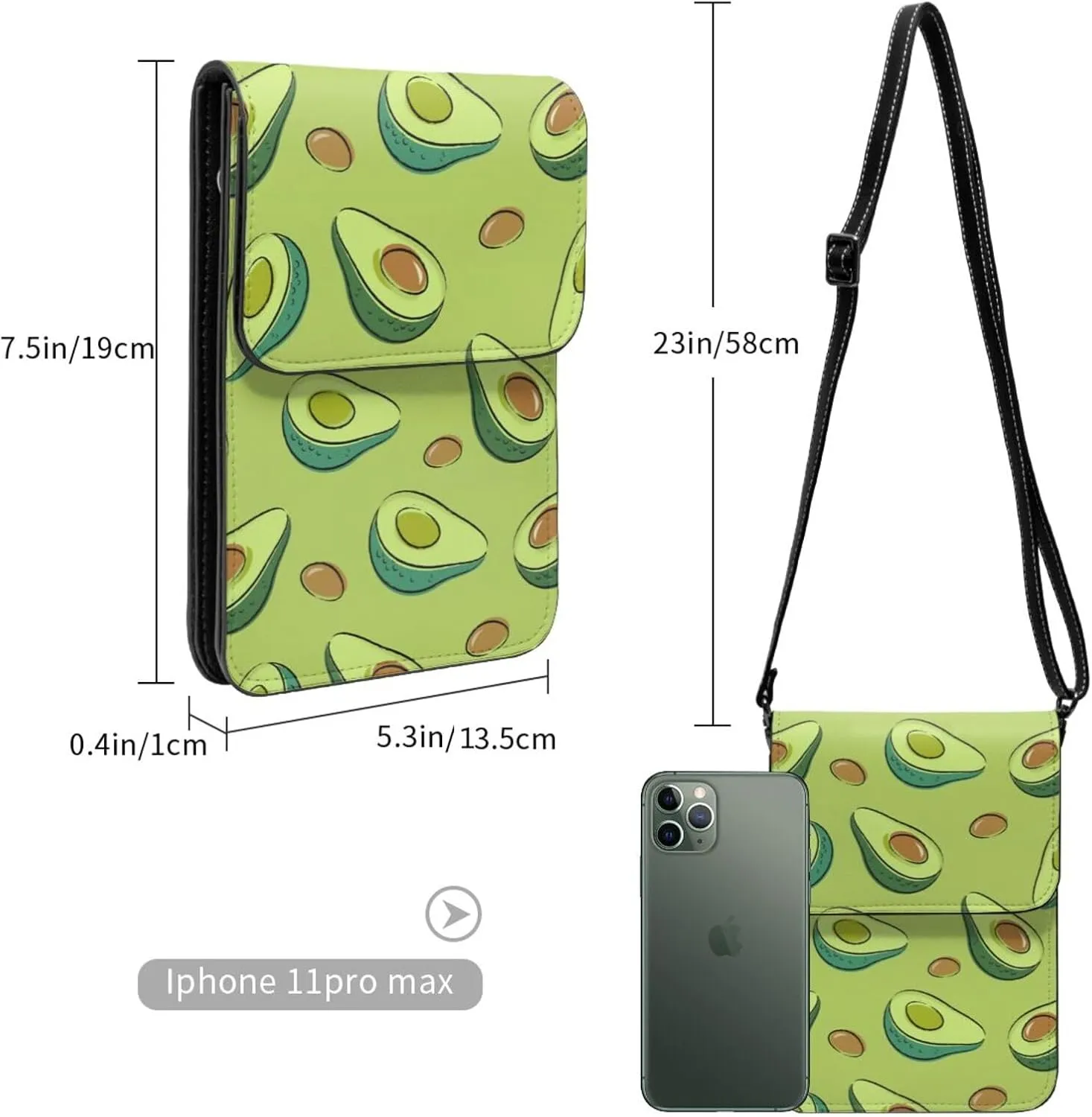 Mmm Fight Womens Crossbody Bags Flower Pattern Phone Bag Wallet Purses Adjustable Strap