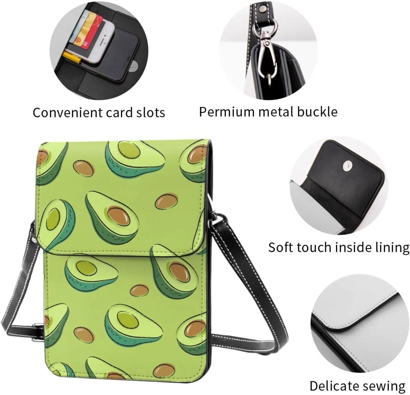 Mmm Fight Womens Crossbody Bags Flower Pattern Phone Bag Wallet Purses Adjustable Strap