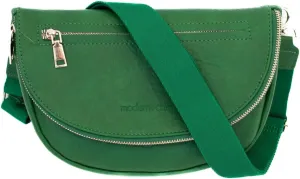Modern Chic Crossbody Bags for Women - The Holly Foldover Crossbody Bag, Vegan Leather Belt Bag with Zipper Pockets - Tropic Green