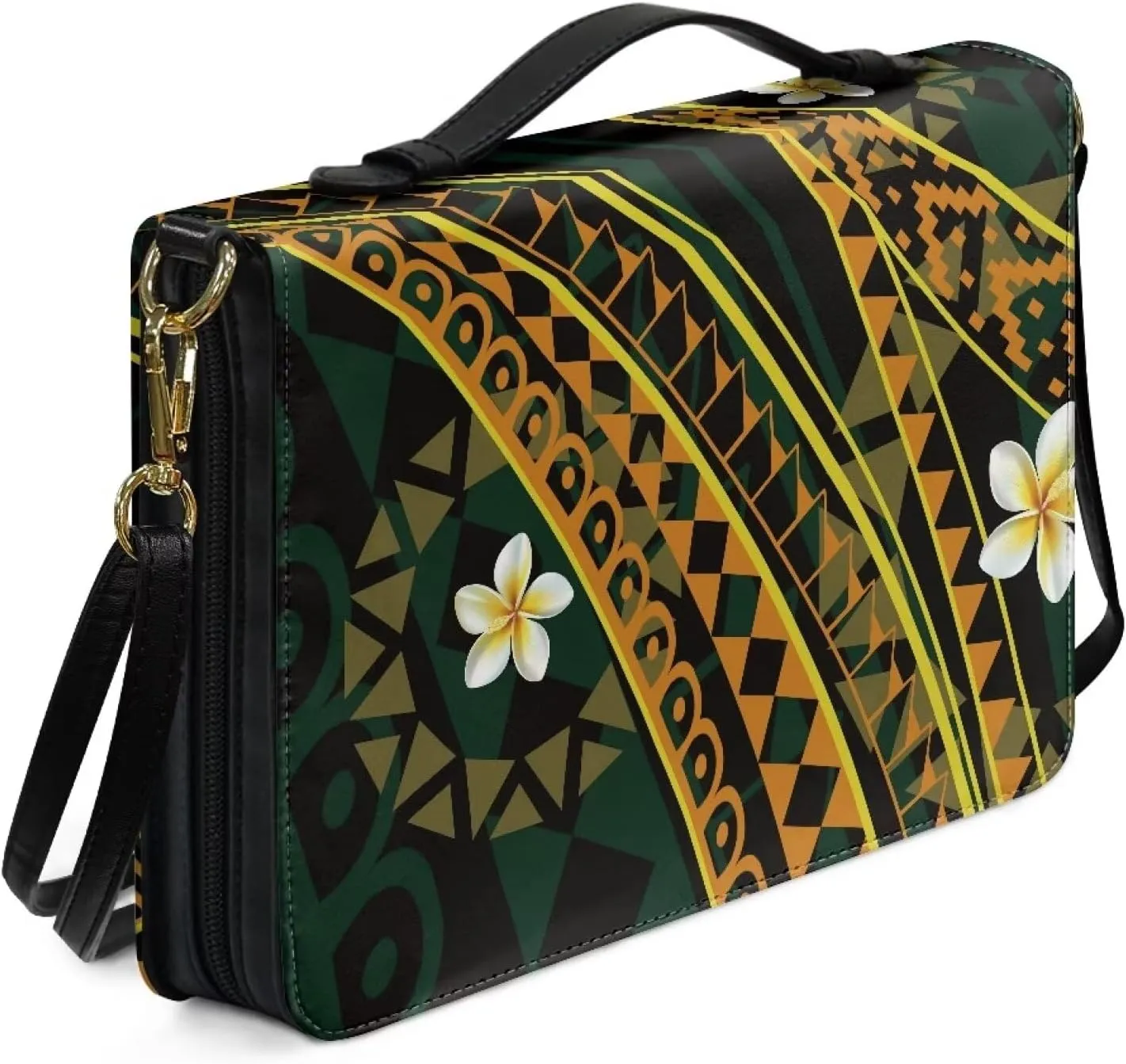 Modern PU Leather Handle Bible Cover Church Book Cover with Strap,Carrying Book Case Crossbody Bag