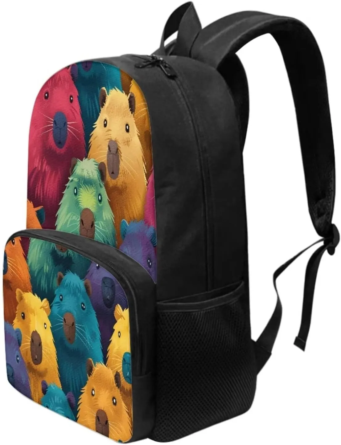 Modysero Bear Boys Girls Backpack for School Lightweight Daypack with Mesh Pockets Adjustable Shoulder Strap Stylish Print Schoolbag for Kids