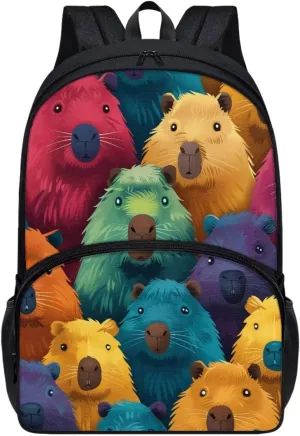 Modysero Bear Boys Girls Backpack for School Lightweight Daypack with Mesh Pockets Adjustable Shoulder Strap Stylish Print Schoolbag for Kids
