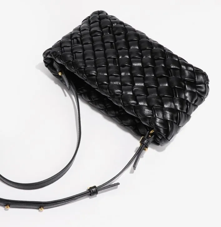 Molodo Woven Purses for Women Handmade Elegant Shoulder Bag Square Crossbody Bag 2024