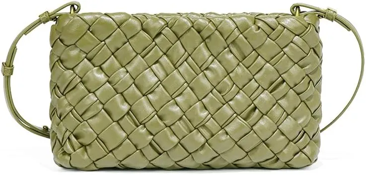 Molodo Woven Purses for Women Handmade Elegant Shoulder Bag Square Crossbody Bag 2024