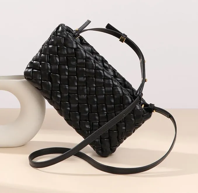 Molodo Woven Purses for Women Handmade Elegant Shoulder Bag Square Crossbody Bag 2024