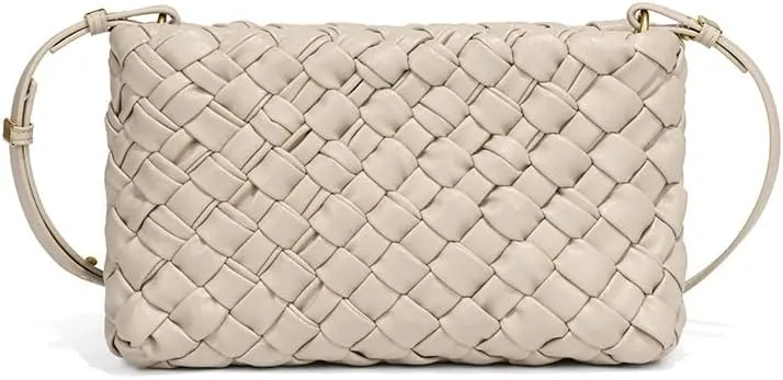 Molodo Woven Purses for Women Handmade Elegant Shoulder Bag Square Crossbody Bag 2024