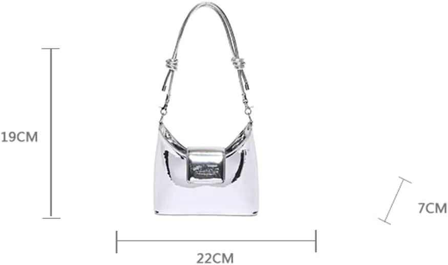 Molodo Y2k Purse Patent Leather Purse Shoulder Bag for Women Trending Purses Women's Crossbody Handbags Cool Underarm Bag