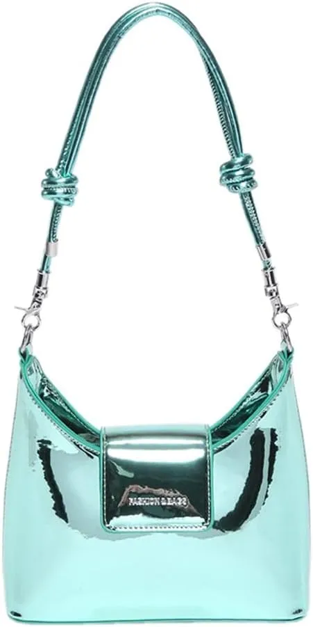 Molodo Y2k Purse Patent Leather Purse Shoulder Bag for Women Trending Purses Women's Crossbody Handbags Cool Underarm Bag
