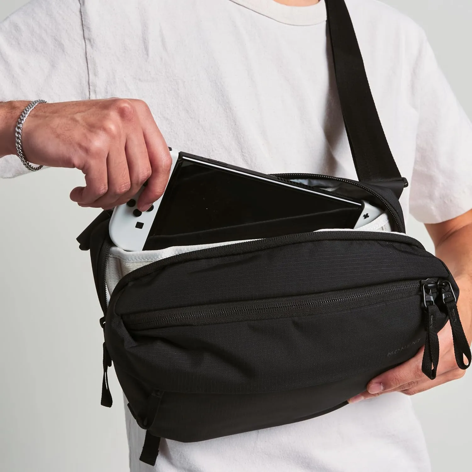 Moment Everything Sling – Water-Resistant Everyday Crossbody Bag | 2L & 4L Sizes (Gen 2, Gray, 4L)