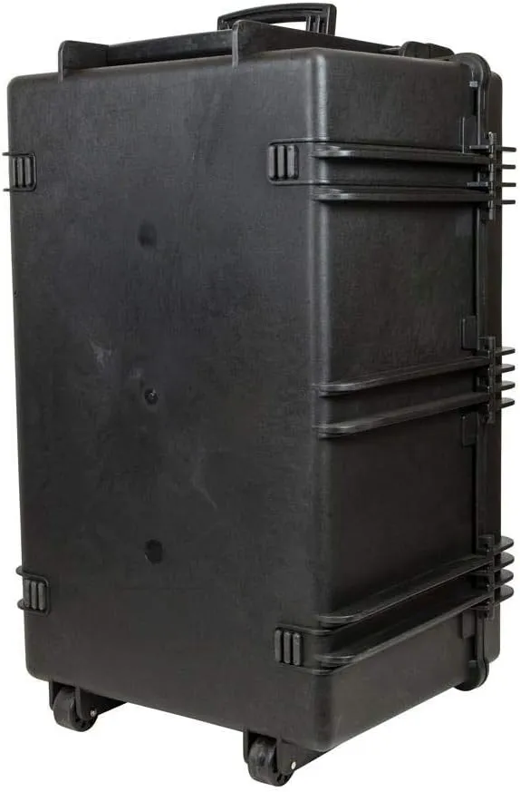 Monoprice Weatherproof Hard Case - 33 x 22 x 17 Inches, With Wheels and Customizable Foam, Shockproof, IP67, Ultraviolet And Impact Resistant Material, Black - Pure Outdoor Collection, 145.8 Liter