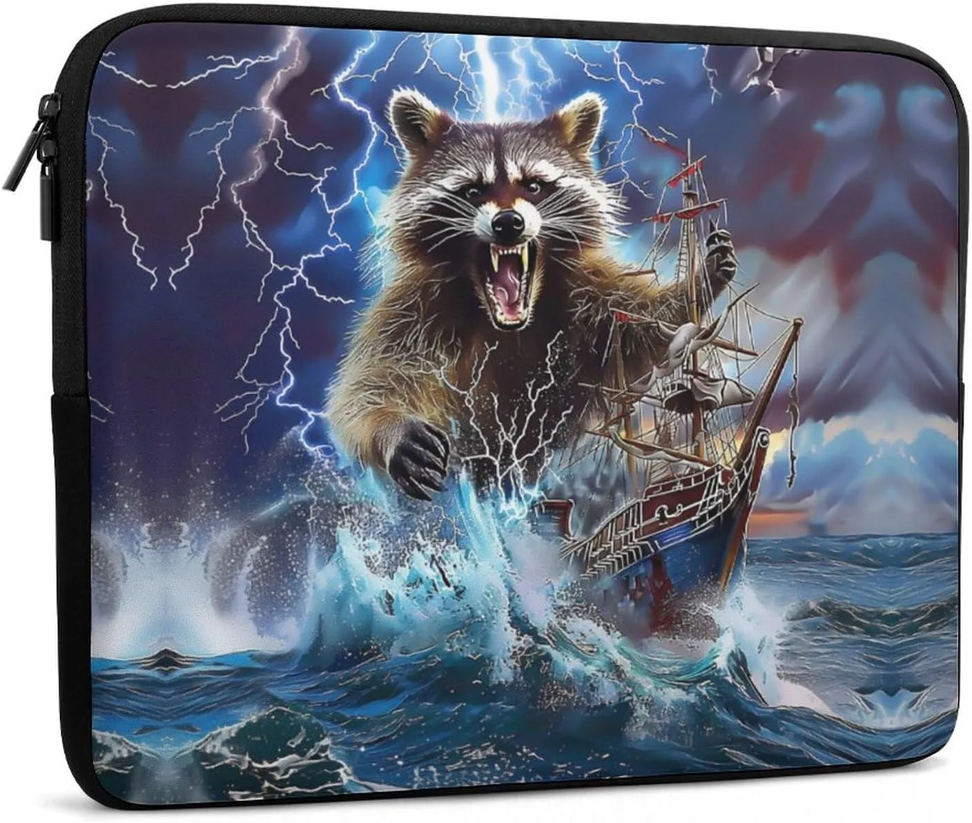 Monster Raccoon Laptop Sleeve 13/15 Inch Durable Briefcase Cover Shockproof Protective Case Handbags Portable Laptop Bag