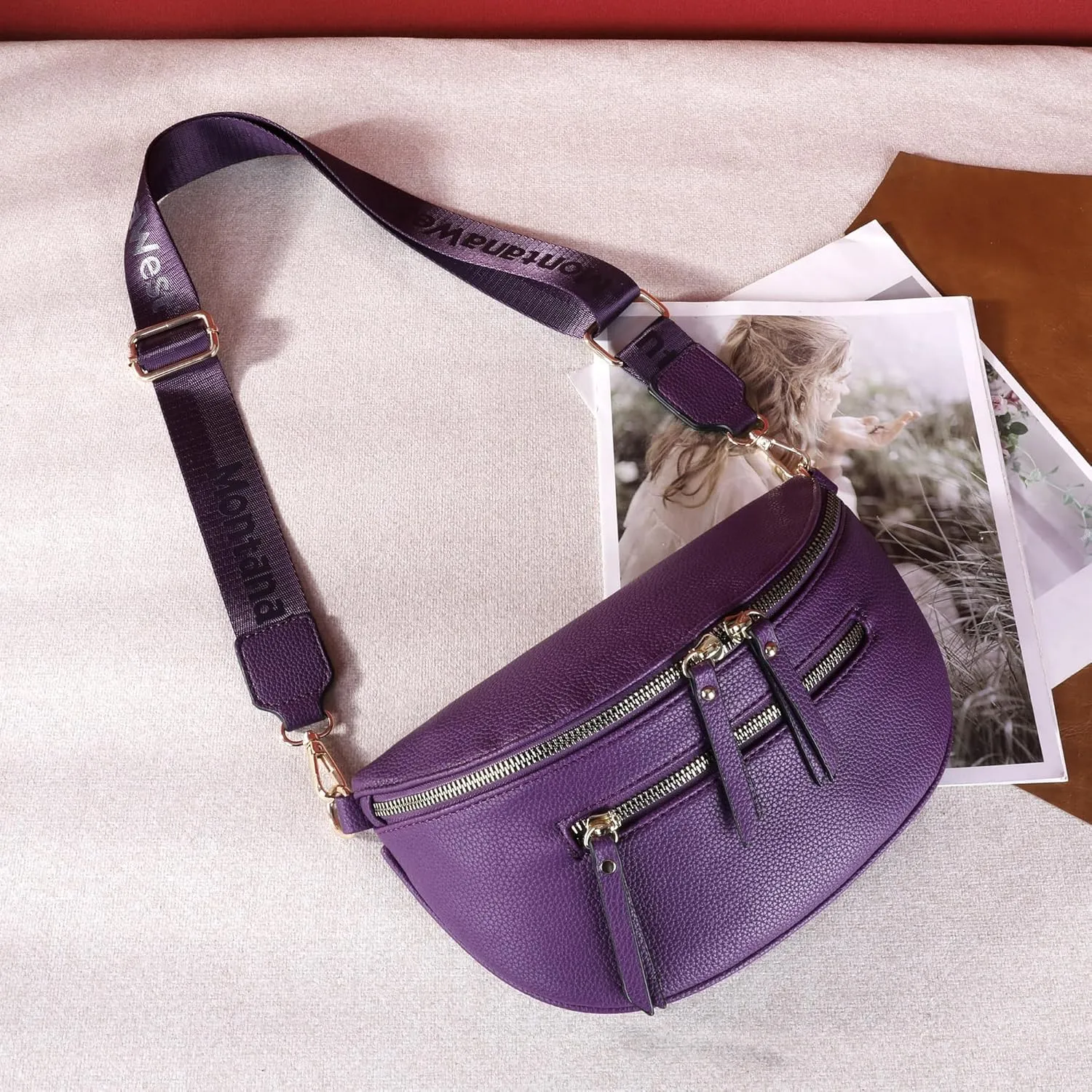 Montana West Crossbody Bags for Women Bum Bag Sling Purse with Adjustable Strap
