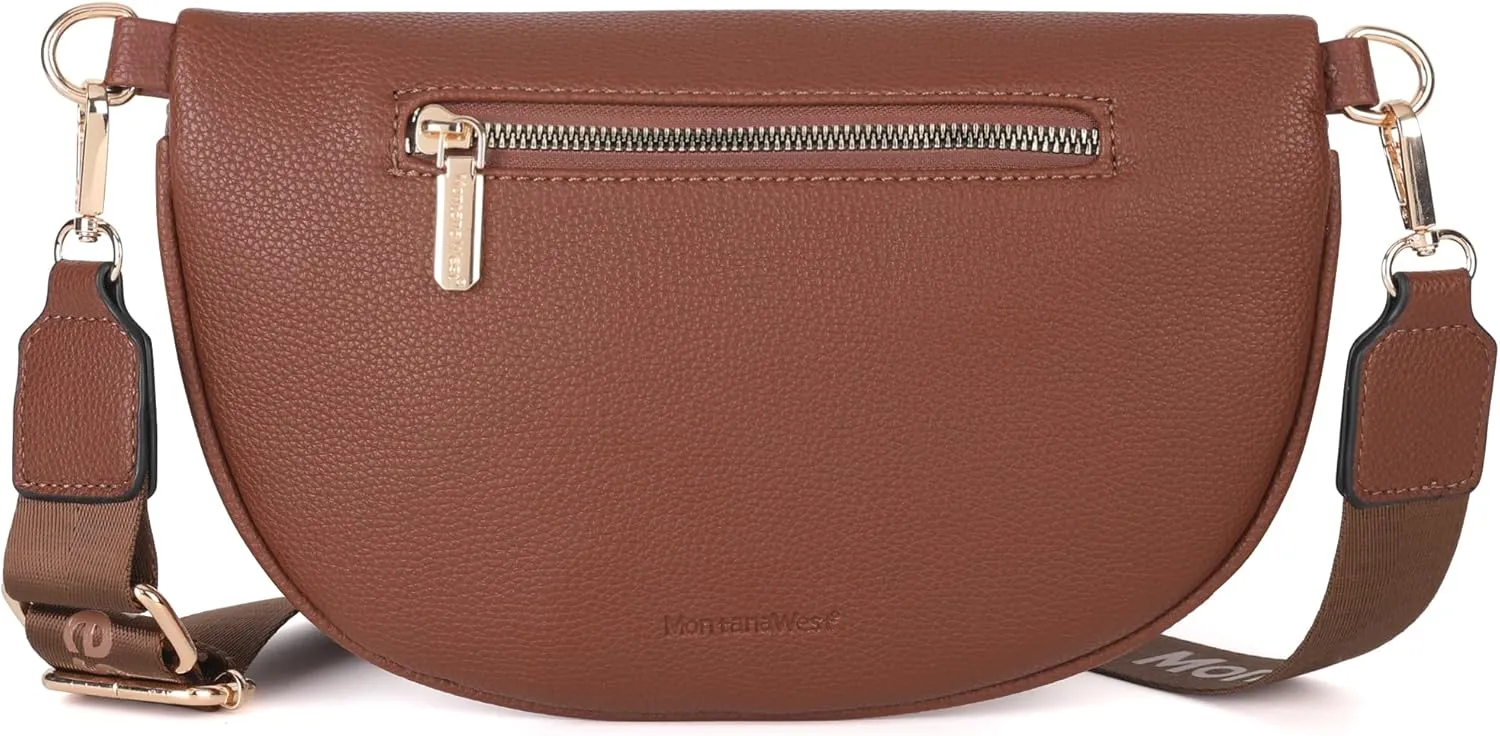 Montana West Crossbody Bags for Women Bum Bag Sling Purse with Adjustable Strap
