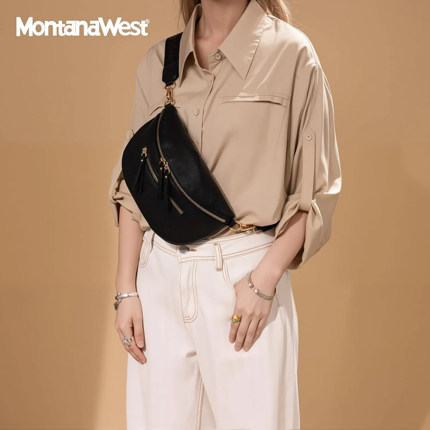 Montana West Crossbody Bags for Women Bum Bag Sling Purse with Adjustable Strap