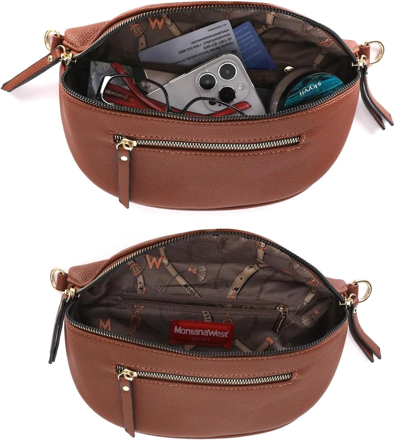 Montana West Crossbody Bags for Women Bum Bag Sling Purse with Adjustable Strap