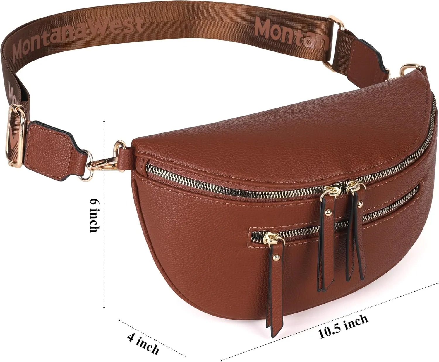 Montana West Crossbody Bags for Women Bum Bag Sling Purse with Adjustable Strap