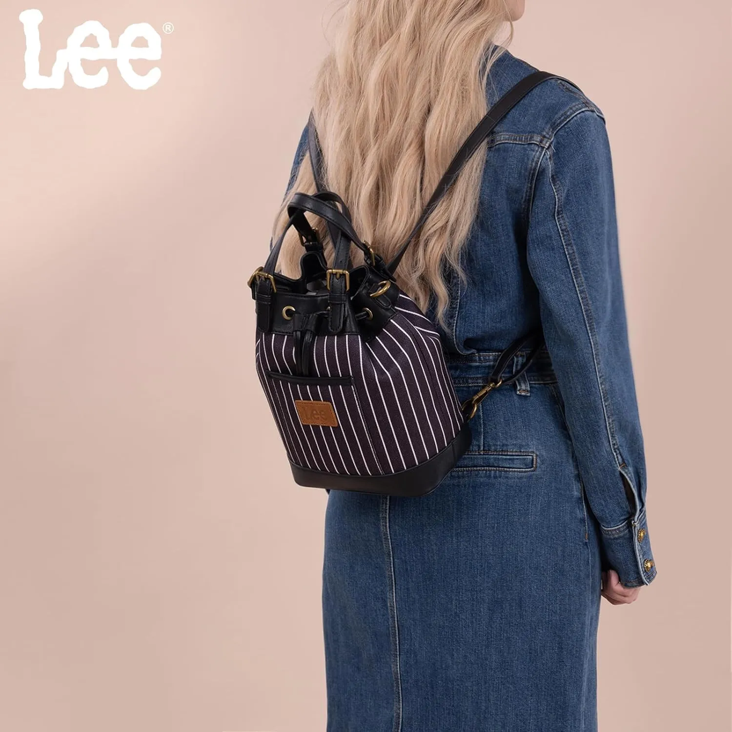 Montana West x Lee 3-in-1 Convertible Purses for Women – Drawstring Bucket Bag, Crossbody Bag & Backpack Purse