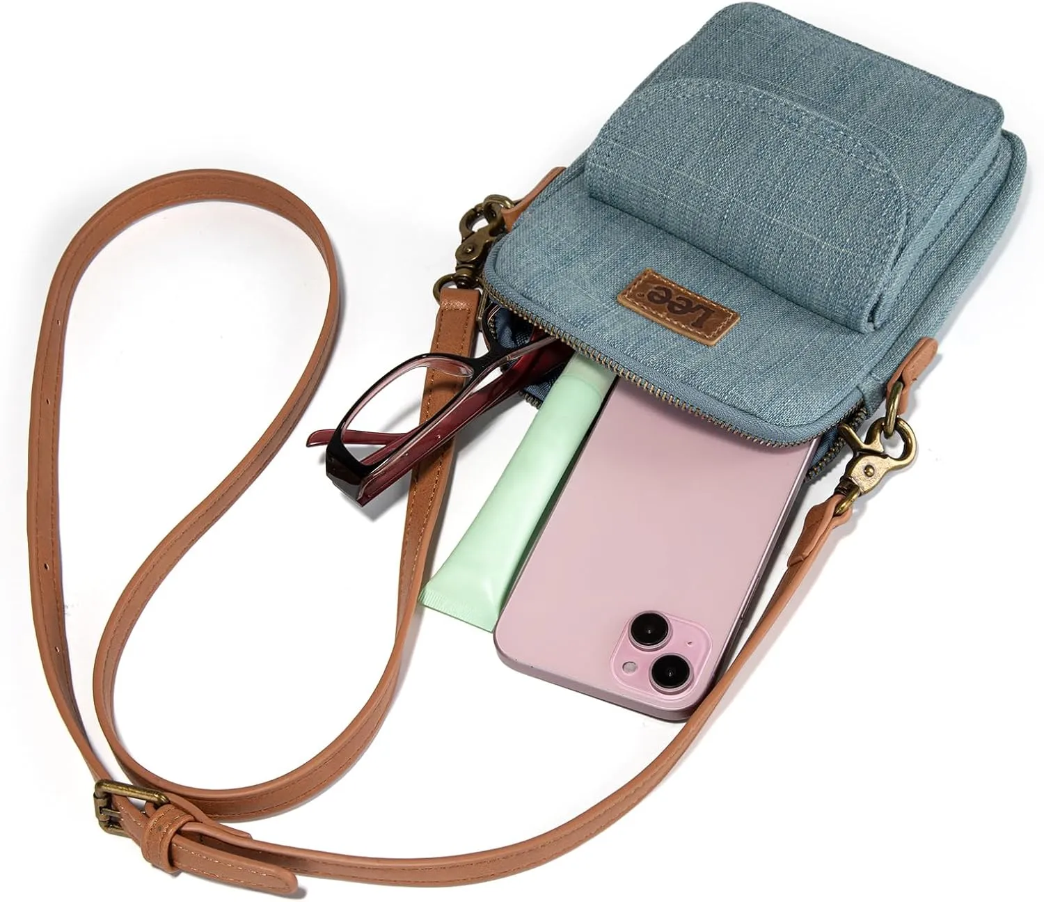 Montana West x Lee Crossbody Bags for Women Small Denim Trendy Purses Travel Shoulder Handbags with Adjustable Strap