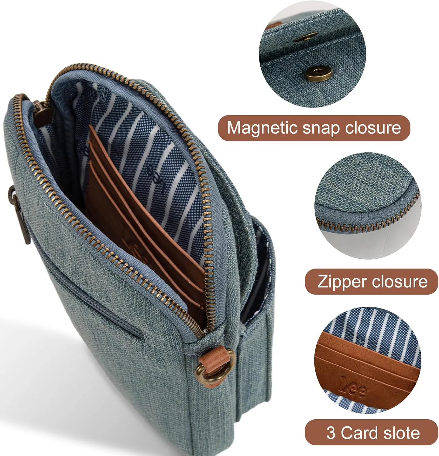 Montana West x Lee Crossbody Bags for Women Small Denim Trendy Purses Travel Shoulder Handbags with Adjustable Strap