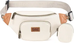 Montana West x Lee Fanny Pack for Women Denim Waist Pack Travel Belt Bags with Detachable Earphone Pouch