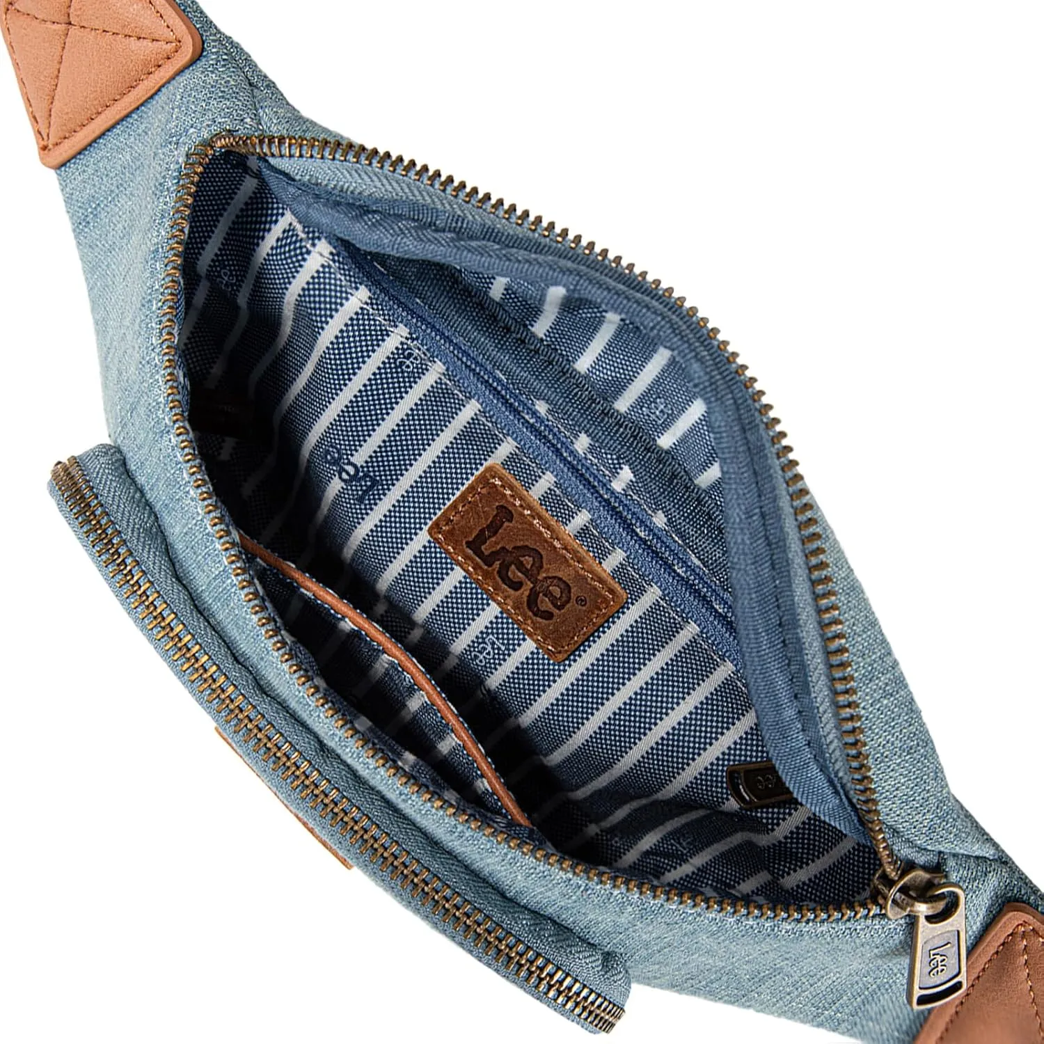 Montana West x Lee Fanny Pack for Women Denim Waist Pack Travel Belt Bags with Detachable Earphone Pouch