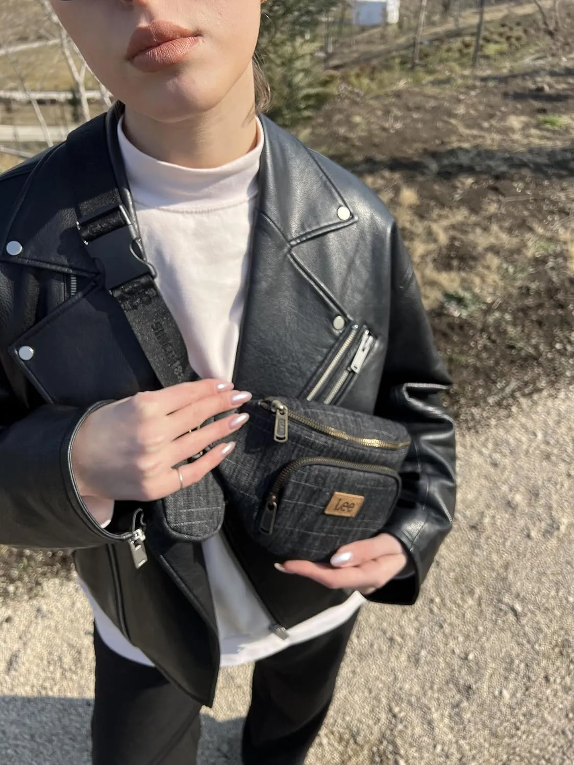Montana West x Lee Fanny Pack for Women Denim Waist Pack Travel Belt Bags with Detachable Earphone Pouch