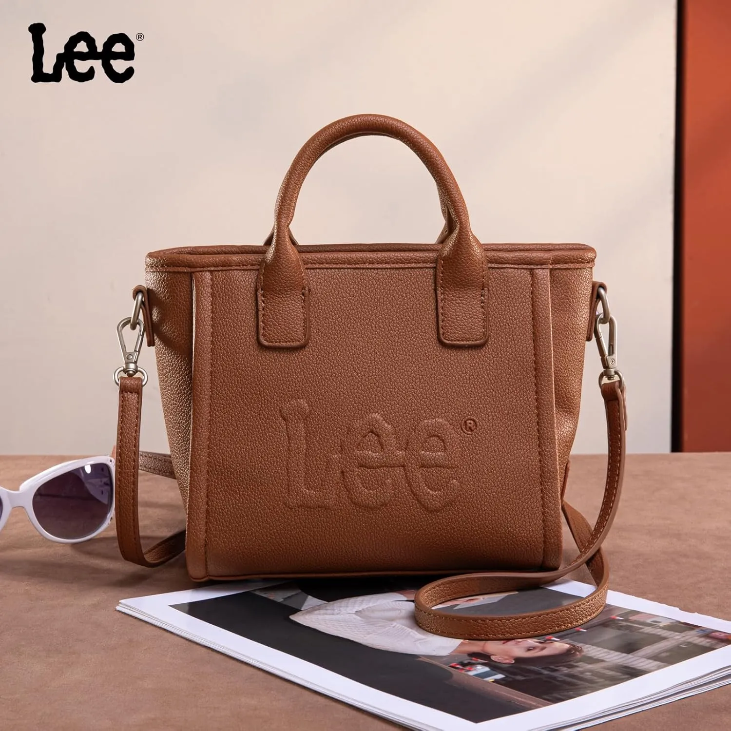 Montana West x Lee Small Tote Bag for Women Crossbody Purse & Handbags with Adjustable Strap