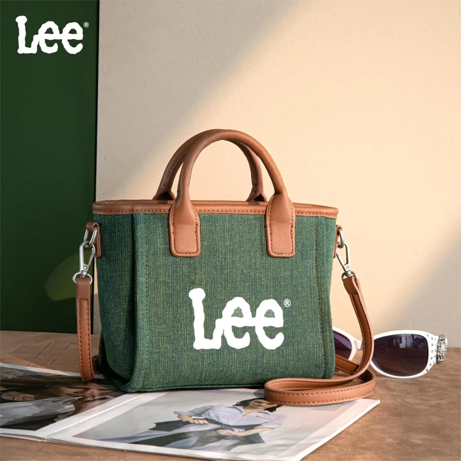 Montana West x Lee Tote Bag for Woman Denim Handbag Crossbody Shoulder Bag with Strap