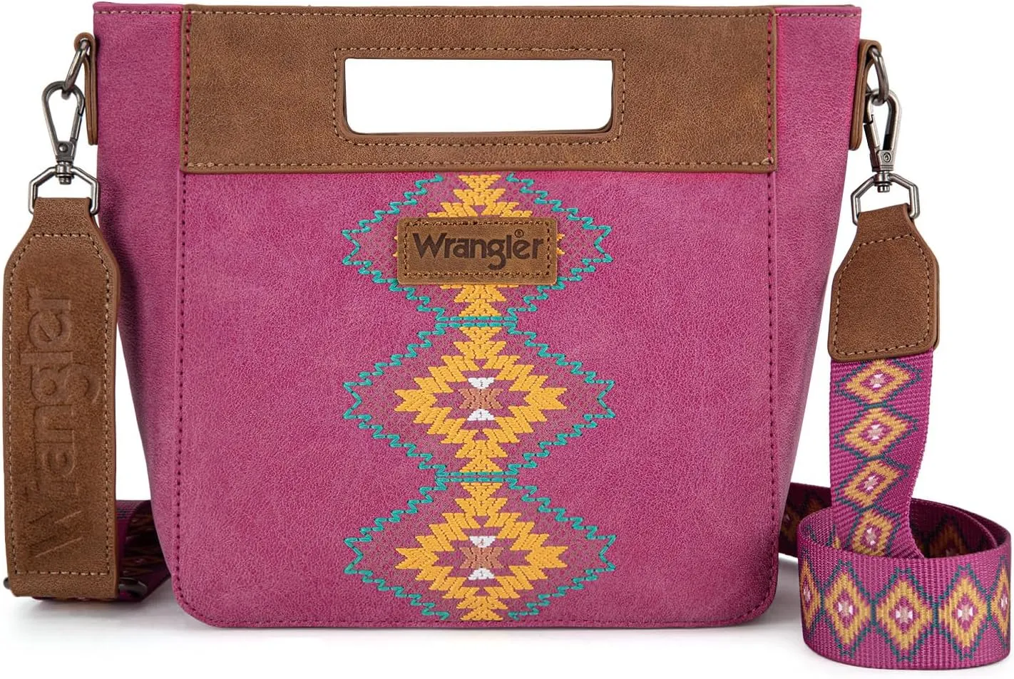 Montana West x Wrangler Small Aztec Satchel Handbags for Women with Crossbody Strap