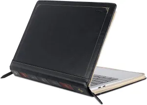 MOSISO Laptop Sleeve Case Compatible with MacBook Air 13 inch M4 A3240 M3 A3113 M2 A2681 M1 A2337 A2179 A1932 2025-2018/Pro 13 inch M2 M1 2025-2016, PU Leather Vintage Portfolio Cover, Black