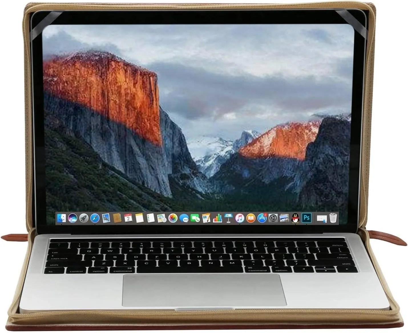 MOSISO Laptop Sleeve Case Compatible with MacBook Air 13 inch M4 A3240 M3 A3113 M2 A2681 M1 A2337 A2179 A1932 2025-2018/Pro 13 inch M2 M1 2025-2016, PU Leather Vintage Portfolio Cover, Brown