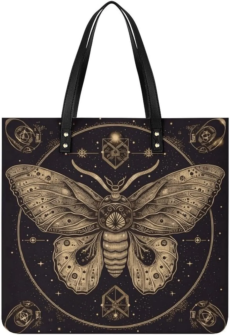 Moth Tote Bag Durable Water-Resistant Handbags Lightweight Tote for Travel Work Book