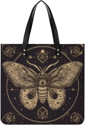 Moth Tote Bag Durable Water-Resistant Handbags Lightweight Tote for Travel Work Book