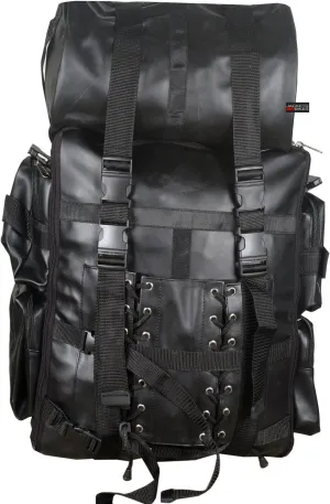 Motorcycle Cruiser PU Leather Waterproof Sissy T Bar Travel Biker Luggage Set All Season