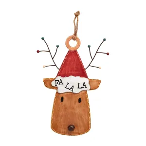 Mud Pie Christmas Door Hanger, Reindeer, 19" x 27"