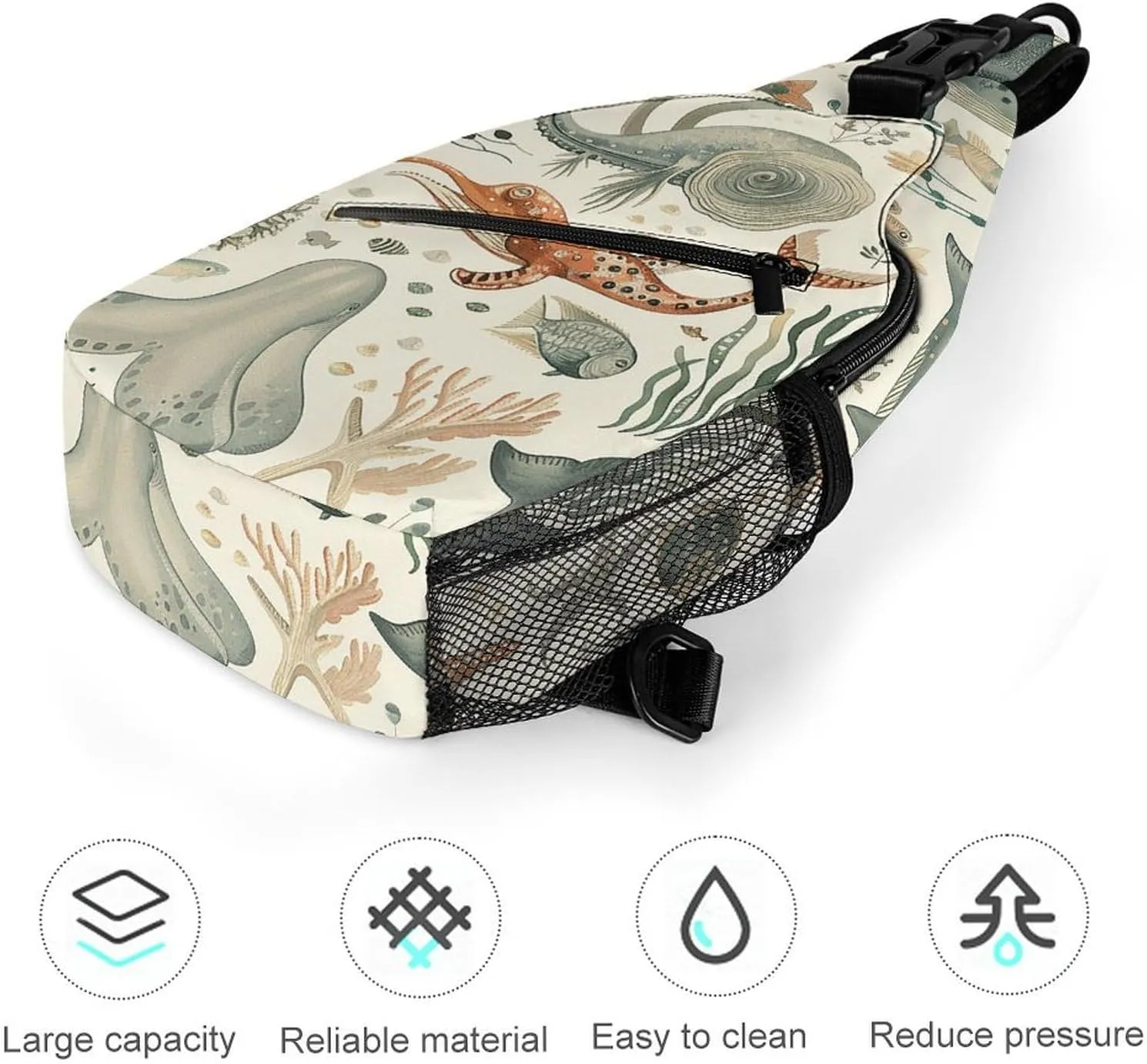 Mustard Yellow And Brown Sling Bag Lightweight Crossbody Chest Pack Travel Shoulder Bag with Adjustable Strap