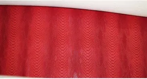 Mybecca RED Embossed Snake Vinyl 54" Wide Textured Faux Leather Great for Upholstery, Purses & Bags Sold by Half Yard