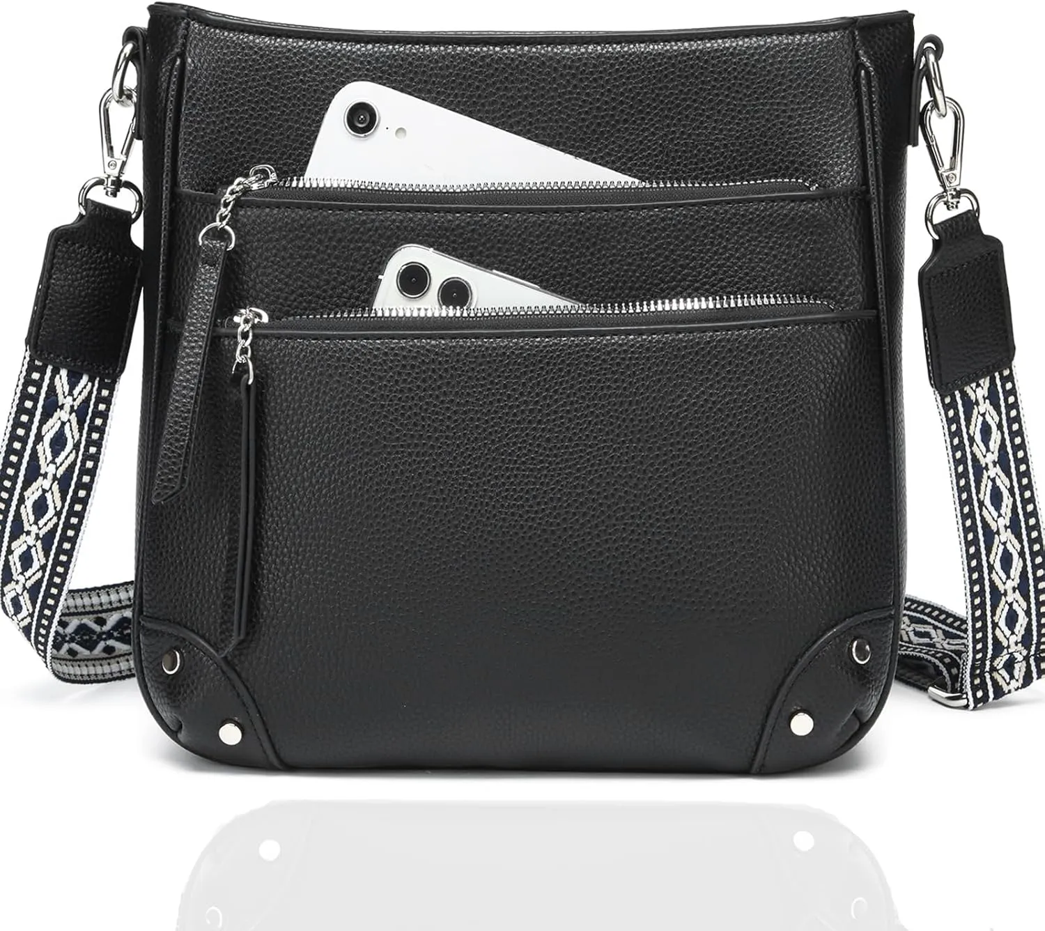 MYHOZEE Crossbody Bags for Women Leather Crossbody Purses With Adjustable Guitar Strap Trendy Hobo Women's Shoulder Bag