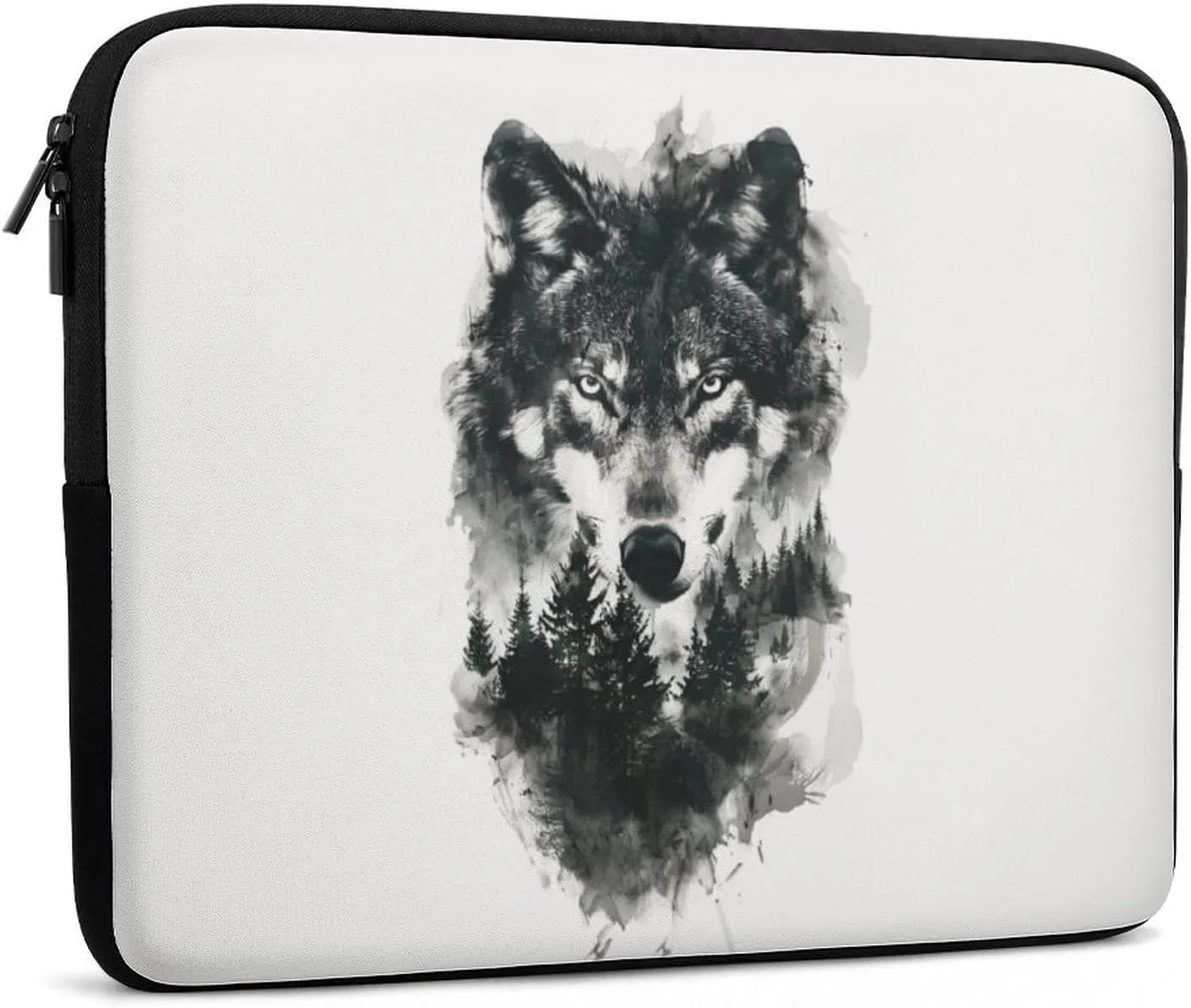 Mysterious Wolf Forest Laptop Sleeve 13/15 Inch Durable Briefcase Cover Shockproof Protective Case Handbags Portable Laptop Bag