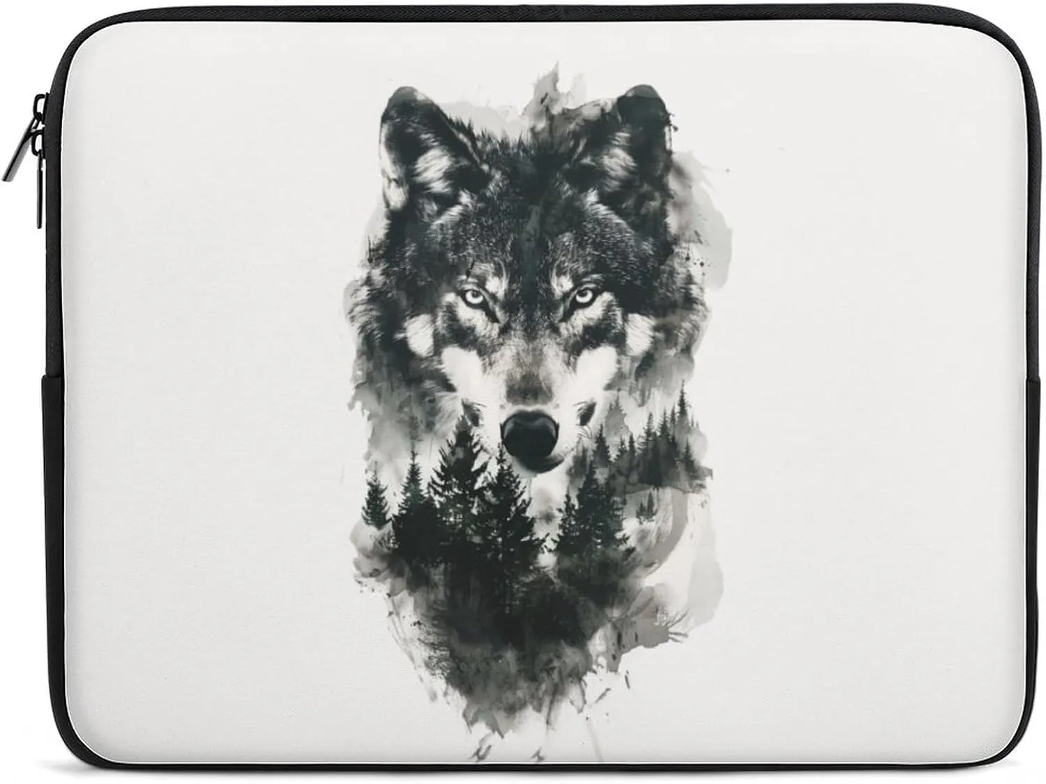Mysterious Wolf Forest Laptop Sleeve 13/15 Inch Durable Briefcase Cover Shockproof Protective Case Handbags Portable Laptop Bag