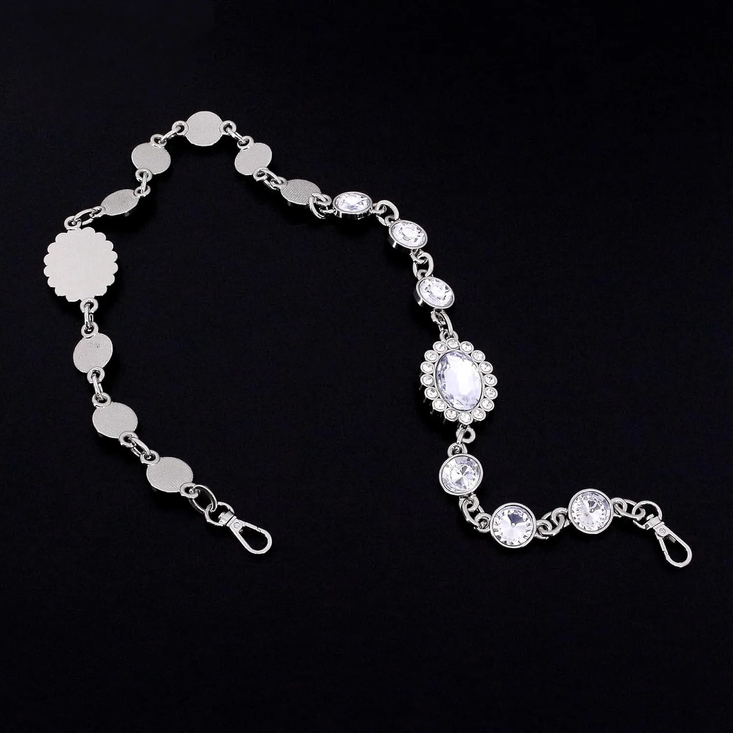 Naimo Rhinestone Bag Chain Extender Purse Chain Strap Crystal Handbag Chains Shoulder Crossbody Bag Replacement Metal Chain Bag Accessories