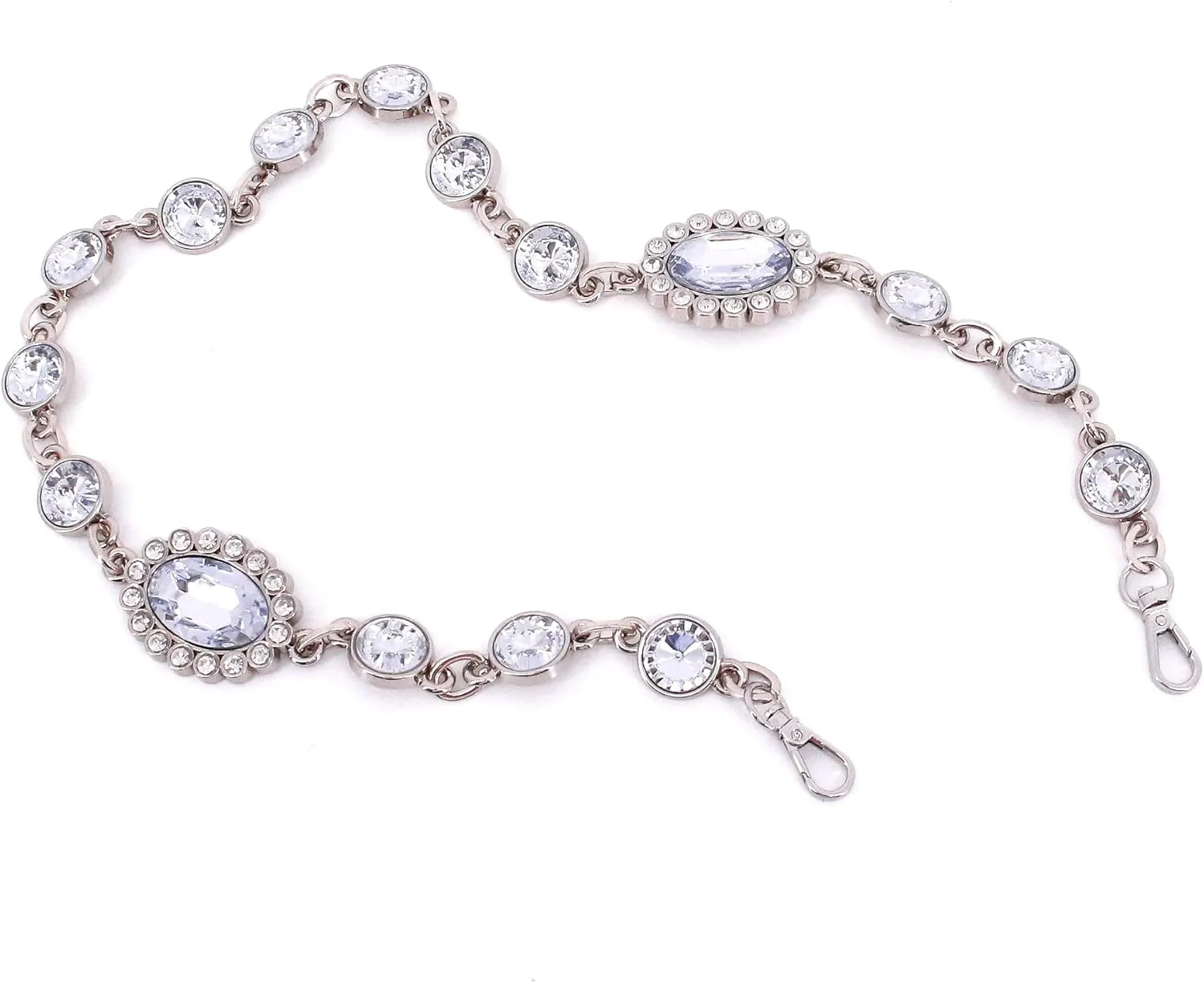 Naimo Rhinestone Bag Chain Extender Purse Chain Strap Crystal Handbag Chains Shoulder Crossbody Bag Replacement Metal Chain Bag Accessories